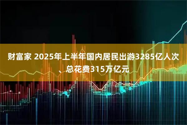 财富家 2025年上半年国内居民出游3285亿人次、总花费315万亿元